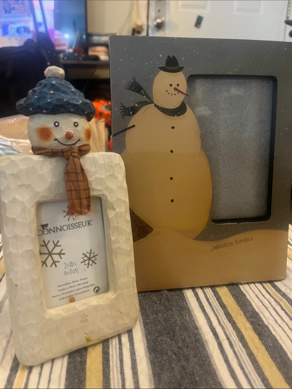 Snowman Picture Frame Set–Warren Kimble 2 x 3 and 4 x 6 #163